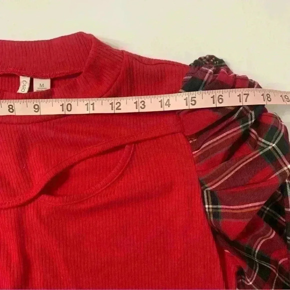 Cato Red and Green Plaid Shirt Medium - Picture 5 of 8